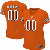 Women Nike Chicago Bears Customized Orange Team Color Stitched NFL Game Jersey,baseball caps,new era cap wholesale,wholesale hats